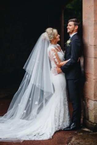 Jessica Unsworth and Aaron Cresswell on their wedding day.